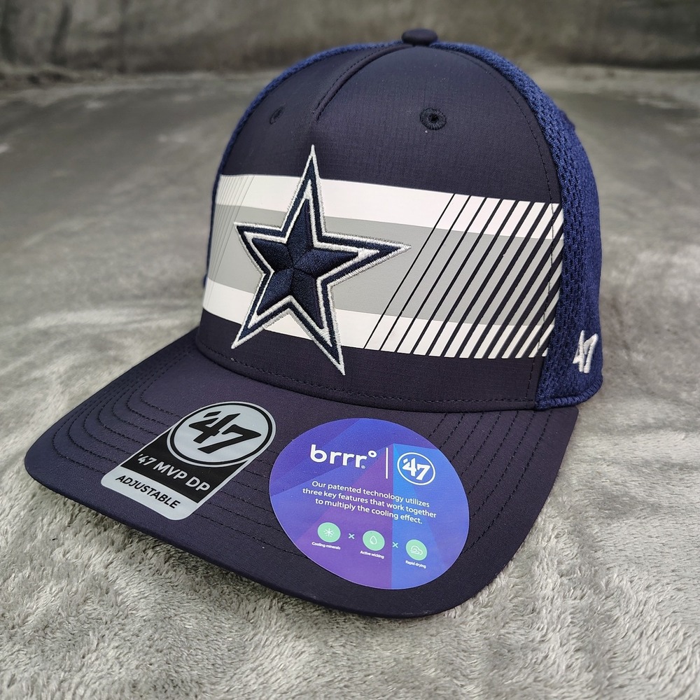 '47 Dallas Cowboys NFL Blue Stutter MVP Striped Mesh Adjustable Hat Cap